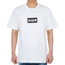 MSGM 로고 3040MM106 217098 01 남자 반팔티셔츠 레귤러핏