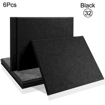 방음 부스 6 Pcs 사운드 흡수 소재 Acoust 절연 Absorcion 패널 도어 씰 스트립 홈 음악 스튜디오 벽, [01] Rectangle, [21] 32--Black, [03] 1.0cm Super Density