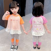 아짱 키즈여아 나이스래빗레깅상하세트(여름신상)