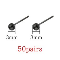 펠트공예 양모 펠트 diy 태교 바느질 fenrry 50 쌍 유리 눈 바늘 felting 테디 베어 인형 동물 검은 눈 인형 액세서리 234mm 플라스틱 안전 눈 54, 유형 2