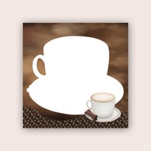 페토닷컴 예쁜 떡메모지 디자인 모음 메모지, 떡메 019. 카페 커피잔 디자인, 1개