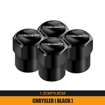 자동차부품 4Pcs 금속 타이어 밸브 모자 자동차 공기 줄기 커버 크라이슬러 300c 보이저 타운 국가 그랜드, 02 Black B