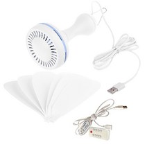 조용한 6 엽 USB 전원 천장 캐노피 팬 원격 제어 타이밍 4 속도 걸이식 팬 캠핑 침대 기숙사 텐트, 01 A