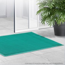 수영장 샤워실 미끄럼방지 물빠짐 바닥매트 입구매트, 웨이브무지 적색 대