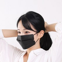 아이리스 코리아 블랙 검정 일회용 일반 덴탈 마스크 PN-40PB, ② 미인마스크, 대형 그레이 100매