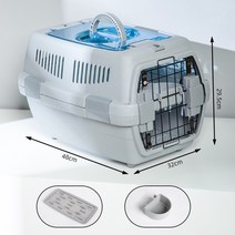고양이 강아지 켄넬 캠핑캐리 더블도어 이동장 우주선 케이지 항공박스, A타입세트2