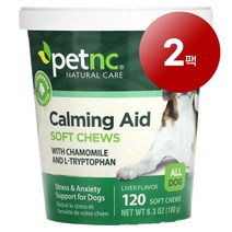 리암마켓 petnc NATURAL CARE 펫엔시 강아지 고양이용 케어 진정 효과 소프트츄 120개입 180g 1팩, 2팩