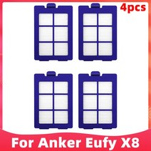 Anker Eufy RoboVac X8 하이브리드 로봇 진공 청소기 예비 부품 액세서리 메인 사이드 브러시 Hepa 필터 걸, 01 4 Filter