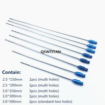 얼굴 지방 이식 Cannulas 세트 다공성 흡입 바늘 Luer 잠금 도구, 01 8pcs Cannula