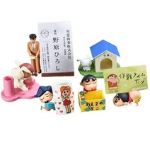 DarjinQD 짱구는 못말려 짱구피규어 테이블장식 짱구가족 귀여운 피규어 캐릭터 피규어, 6종 세트