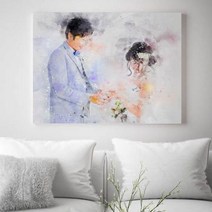 마이월플레이즈 수채화 그림 캔버스액자제작 주문제작 대형액자 웨딩 캔버스액자