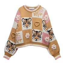 ZARA 호랑이 자카드 니트 스웨터 00021007050