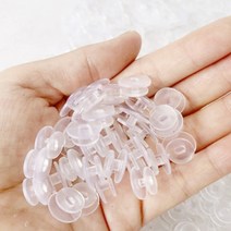 [마켓영] 신발 투명단추 200개 1세트 꼬다리 단추 버튼 슬리퍼 부자재 DIY, 단추 200개
