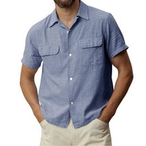 남성 짧은 소매 쿠바 캠핑 Guayabera 셔츠 린넨 코튼 히피 비치 버튼 다운 웨딩 시가 바텐더 캐주얼
