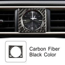 자동차 액세서리 대시 보드 센터 시계 시계 장식 링 커버 프레임 트림 탄소 섬유 Lexus IS250 IS300 IS350 2013-2020, 보여진 바와 같이, 카본 파이버 블랙, 렉서스