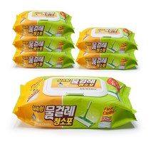 홈인더스트리 물걸레청소포 실속형 중형 30매, 6개