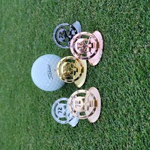 이븐 스컬 스탠딩 골프공 볼마커+햇클립 5종중 택1, 무광골드 볼마커+햇클립