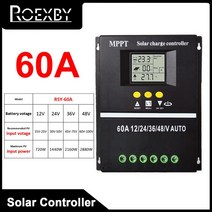 ROEXBY 태양광 충전 컨트롤러 도구 MPPT 12V 24V 36V 48V LCD 듀얼 USB 고속 충전기 납산 리튬 배터리 100A 80A 60A, 1.60A - 12V 24V 36V 48V Auto