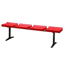 모두몰 NSB-822 (4인용 이동식) 플라스틱 벤치, 빨강