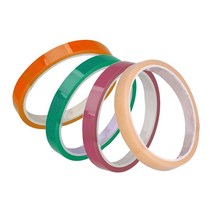 QDY 4x 끈적 끈적한 볼 롤링, 폭 12mm, 줄자, 밝은 노란색과 주황색과 분홍색과 녹색