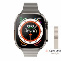 Z8 울트라 MAX 스마트 워치 시리즈 8 티타늄 합금 11 49mm 케이스 블루투스 통화 NFC ECG IP68 방수 Smartwatch 남자, [09] Gold Alpine S