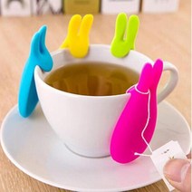 토끼 티백걸이 차거름망 차우리기 티필터 티백 티포트ERT+677, 토끼티백걸이 P5689 레드