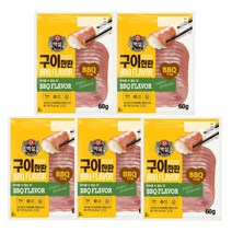 (냉장)백설 김처럼 밥에 싸먹는 햄 구이 한판 60gx5개, 60g, 5개