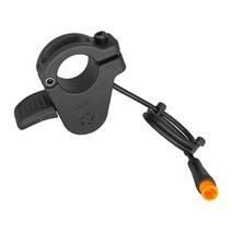FCSHOP 전자 자전거 산악 자전거용 엄지 스로틀 방수 블랙 전기 커넥터, 알루미늄 PVC, 검은 색