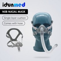 BMC CPAP 마스크 비강 N4 N5B S/M/L 조절 가능한 헤드 기어 인공 호흡기 수면 무호흡증을 공기 호흡기 공급 Anti Snoring, N5B_멀티 사이즈 SML