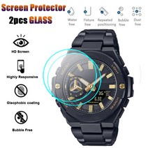 액정 보호필름 강화유리 2PCS 카시오 G-shock GST-B500BD/B100GB/B400GB GA-700SKC/100SKC/2100HUF HD 투명 시계 화면 보호 필름 용, [01] GST-B500BD