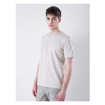 로가디스 로가디스 ESSENTIAL 라이트 그레이 코튼 슬럽 베이직 라운드 반팔 티셔츠 (RY2342P542)