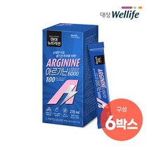 대상웰라이프 마이뉴트리션 아르기닌 6000 액상스틱 18ml x 15포 x 6박스, 상세설명 참조, 없음