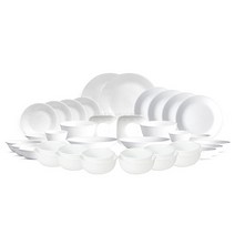 코렐 무지 저스트화이트 6인그릇세트 H 38pcs, 미국형공기대접