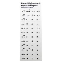 FRANCE 프랑스어 키보드 레이아웃 스티커 KEYBOARD LAYOUT STICKER, 흰색(white)