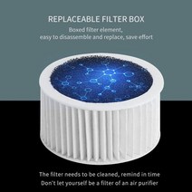 미니 휴대용 공기청정기 클리너 연기 사무실 소형 무소음 가정용 냄새 먼지, Filter Element