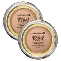 Max Factor 맥스팩터 미라클 터치 파운데이션 스킨 퍼펙팅 파운데이션 75 골든 11.5g 2팩