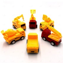 굴삭기 트럭 사다리차 미니어쳐 6종 건설중장비 모형, 단품