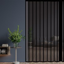 이케이몰 홀딩도어 자바라 편개 투명 브라운 가로사이즈 84cm x 세로사이즈