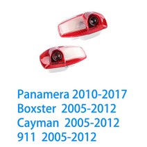 호환 2개 포르쉐 파나메라 970 971 Cayenne 955 957 958 Boxster Cayman Macan 911 LED 램프 투사기 부품, b, 컬러 로고만