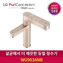 LG 퓨리케어 듀얼 정수기 오브제컬렉션 WU903ANB 냉온수, 6개월 주기 방문관리