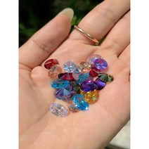 [고네일] 보니비 지르코니아 큐빅 오벌 스톤 8x10mm 8x12mm 2개입 / 원드롭파츠 수제네일파츠, 8x12mm (2개입), 썬플라워