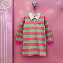 로엠걸즈 DP01 스트라이프 카라 원피스 RGOM2321C