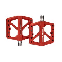 ZTTO 1 쌍 나일론 자전거 플랫 페달 24 변경 가능한 스파이크 솔리드 컬러 자전거 페달 사이클 부품 구성 요소 액세서리 용품, 빨간색
