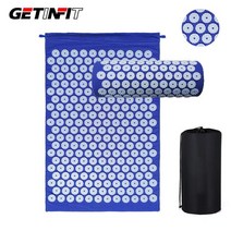 지압 마사지 마사지샵 Getinfit 지압 매트 마사지 쿠션 요가 스트레스 해소 등 바디 통증 스파이크, 32 Pillow Pad with bag