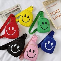 스마일 크로스백 남아 여아 어린이집 선물 아기가방 핸드폰 남아 힙색 답례품