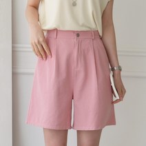 데일리앤 콜레트 여성 여름 밴딩 코튼 와이드 4부 반바지