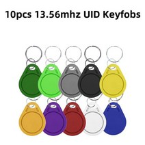 rf카드복사 rfid복사기 rfid 복사기 독자 복사기 125khz 13.56mhz usb 프로그래머 nfc 스마트 10 주파수 키 fob 카드 리더 uid 디코더, 10pcs 13.56mhz 키