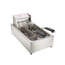 업소용 튀김기 3200W 상업용 프라이어 스톨 싱글 실린더 12L 고속 가열 스낵 메이커, 02 long fry basket_01 220V