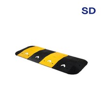 SD 조립식 과속방지턱 1000 조립식 제품 튼튼한 고무재질 과속 방지턱 조립식, 날개 1000 (검정 1EA)