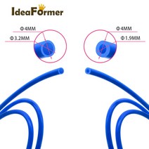 테프론튜브 테프론 호스 PTFE 튜브 테플론토 tl-피더 hotend reprap rostock bowden 압출기 1.7mm id1.9mm od4mm3.00mm 점적테이프, 5m 1.9x4mm